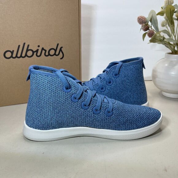 Allbirds Tree Topper Blue Mesh Casual High Top Sneakers Shoes Men's US 8 NWB - Picture 5 of 9